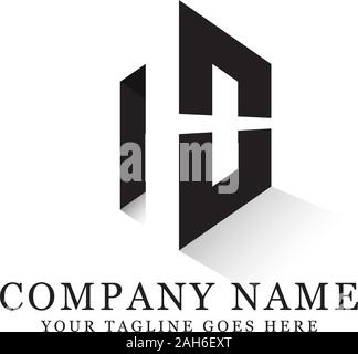 no initial logo inspiration, negative space letter logo designs Stock Vector