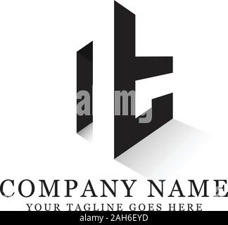 n logo designs with negative space vector Stock Vector