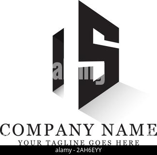 ns initial logo inspiration, negative space letter logo designs Stock Vector