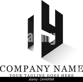 ny initial logo inspiration, negative space letter logo designs Stock Vector