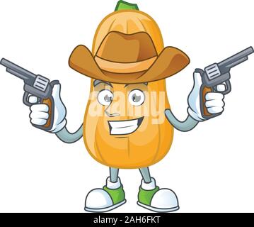 Cowboy butternut squash character cartoon Stock Vector Image & Art - Alamy