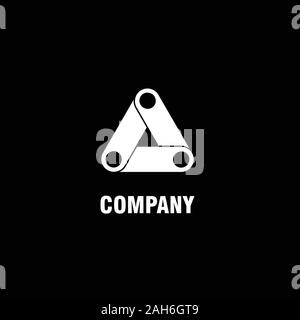 Triangle Logo Concept,Clothig, Social Network, Youth Company Logo Design Template Stock Vector