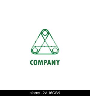 Triangle Logo Concept, Social Communities, Network Company Logo Design Template Stock Vector