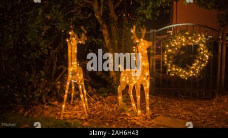 Holiday Light Show in Gastonia, NC Stock Photo