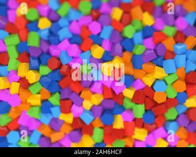 Abstract colorful hexagonal structure background - child kits decoration Stock Photo