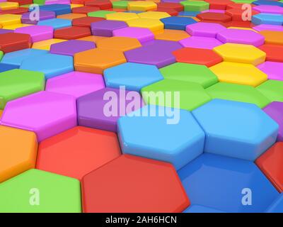 Abstract colorful hexagonal structure background - child kits decoration Stock Photo
