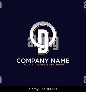 Od initial logo vector, O letter logo inspirations Stock Vector