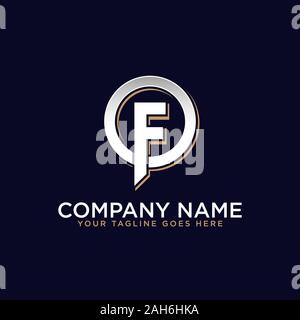 O f initial logo vector, O letter logo inspirations Stock Vector