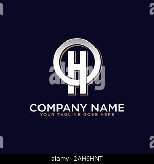 Oh initial logo vector, O letter logo inspirations Stock Vector