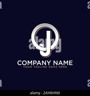 O j initial logo vector, O letter logo inspirations Stock Vector