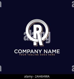 OR  initial logo vector, O letter logo inspirations Stock Vector