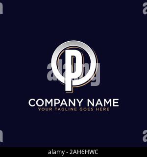 OP  initial logo vector, O letter logo inspirations Stock Vector