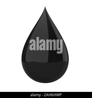 Oil drop isolated on white with clipping path Stock Photo