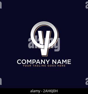 OV initial logo vector, O letter logo inspirations Stock Vector
