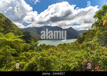 Beautiful landscape at Twin Lake at Dumaguete, Philippines Stock Photo