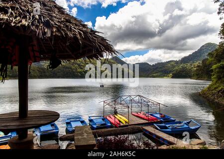 Beautiful landscape at Twin Lake at Dumaguete, Philippines Stock Photo