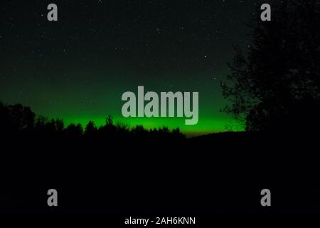 Northern Lights on a September night in the Boundary Waters, Minnesota, USA Stock Photo