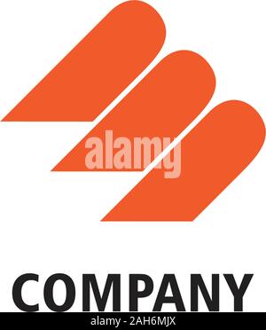 Financial Consultant Company Logo Design Template, Human Resource Training, Life School, Online Mentoring, Flying, Upward, Growth Mindset, Orange Stock Vector