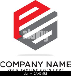 Pg Hexagonal logo vector, monogram logo template Stock Vector