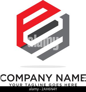 PY Hexagonal logo vector, monogram logo template Stock Vector