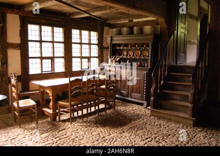 Interior of an old farm house Stock Photo