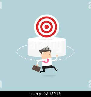Run Around Vector A vector illustration of man running around on top of the stopwatch for ...