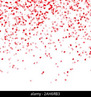 seamless background with different colored confetti hearts for valentine time Stock Vector