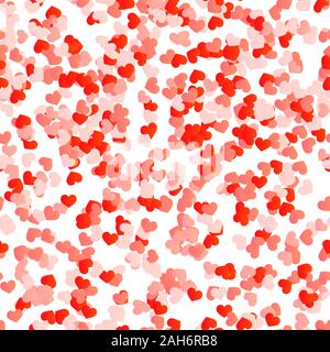 seamless background with different colored confetti hearts for valentine time Stock Vector