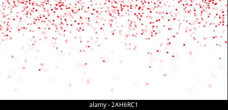 seamless background with different colored confetti hearts for valentine time Stock Vector