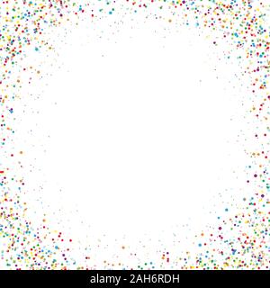 vector illustration of multi colored confetti corners with free middle for carneval or party time on white background Stock Vector