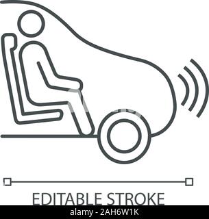 Fully autonomous car icon. Outline Fully autonomous car vector icon for ...