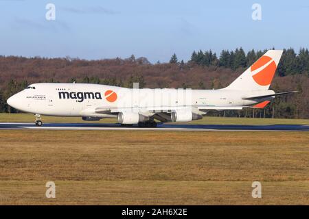 Frankfurt Hahn, Germany – November 29, 2019: Magma 747 at Frankfurt airport. Stock Photo