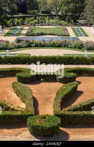 Milandes, France - September 4, 2018: the garden of Chateau des Milandes, a castle  in the Dordogne, from the forties to the sixties of the twentieth Stock Photo