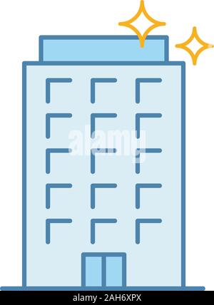 Office cleaning color icon. Apartment cleaning service. Isolated vector illustration Stock Vector
