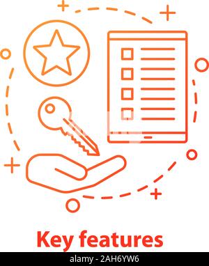 features list line icon, outline symbol, vector illustration, concept ...