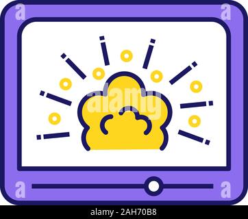 Visual effects color icon. FVX. Film making. Video editing. Movie production. Cinematography. Isolated vector illustration Stock Vector
