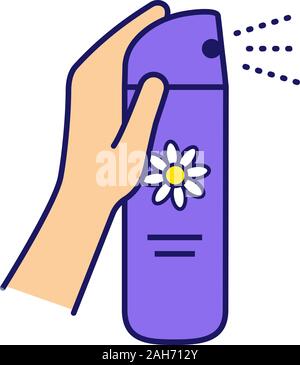 Air freshener color icon. Toilet, bathroom, room air freshener. Isolated vector illustration Stock Vector