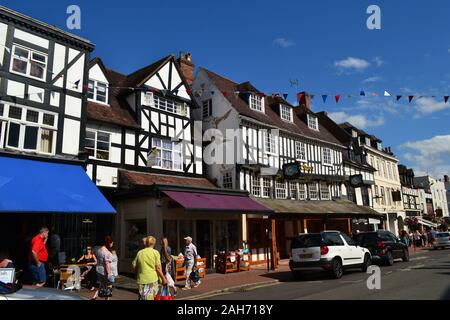 Bridgnorth historic town centre, Bridgnorth High Town, Shropshire, UK Stock Photo