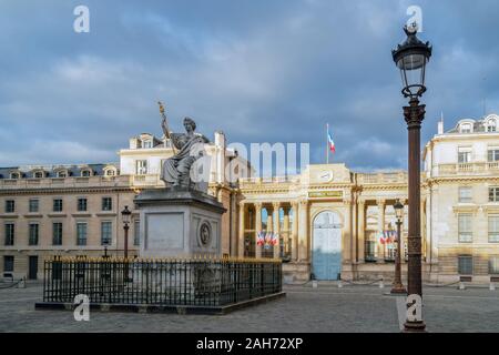 Place du Palais Bourbon and French National Assembly - Paris, France Stock Photo