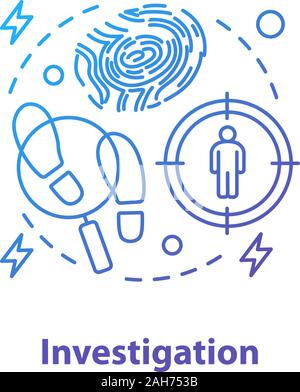 Investigation concept icon. Detective idea thin line illustration. Law ...