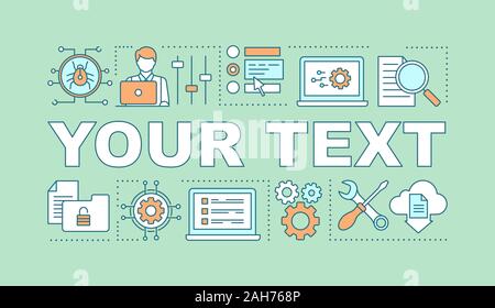 Debugging word concepts banner. Computer virus, bugs. Software errors and problems fixing. Software testing. Programming. Code development. Isolated l Stock Vector