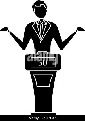contestant icon, black vector sign with editable strokes, concept ...