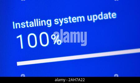 Software installing system update 100% Stock Photo