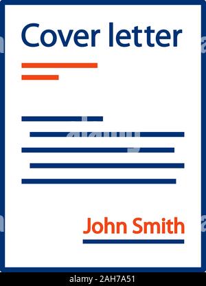 Cover letter color icon. Job application. Introduction letter. Document. Isolated vector illustration Stock Vector