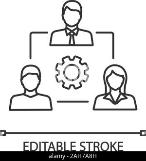Colleague gear icon. Outline Colleague gear vector icon for web design ...