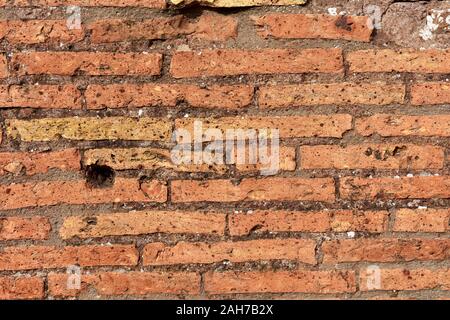 Orange bricks background. Orange bricks texture. Stock Photo