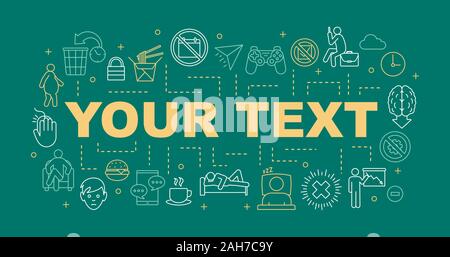 Laziness word concepts banner. Procrastination. Wasting time. Presentation, website. Isolated lettering typography idea with linear icons. Vector outl Stock Vector