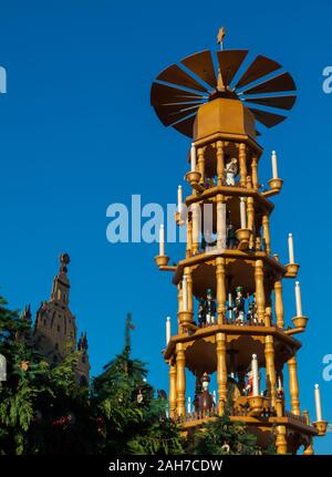 The pyramid of the christmas market in Dresden, germany Stock Photo