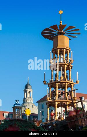 The pyramid of the christmas market in Dresden, germany Stock Photo