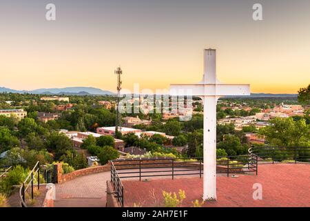 Santa Fe, New Mexico, USA downtown skyline. Stock Photo